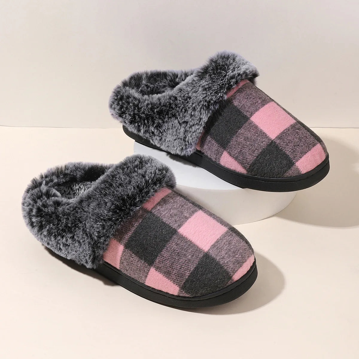Velvet Vibes Slippers - Child-Friendly Winter Slippers Made of Wool and Cotton with Anti-Slip