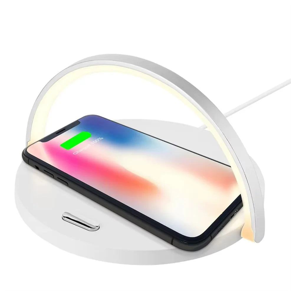 PowerGlow - Wireless 15W Charger with Desk Lamp