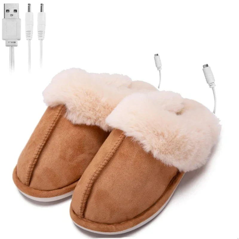 BlissCush Heated Slippers - Luxurious Heated Plush Slippers for Relaxation this Winter