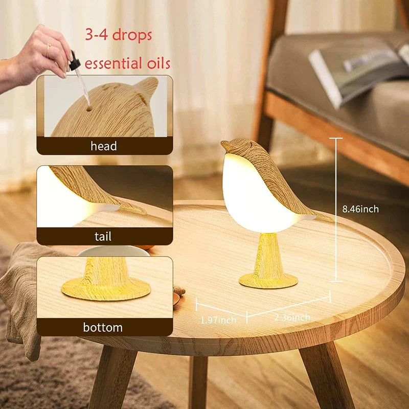 Playful Bird Night Light - Touch Control & Adjustable Light Colors