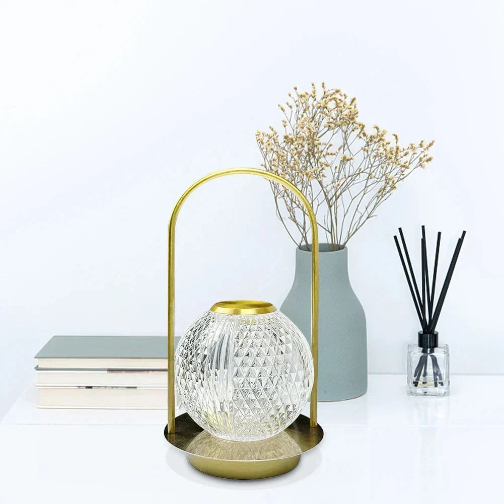 LustreChic - Rechargeable Crystal Night Lamp for Elegant Ambiance