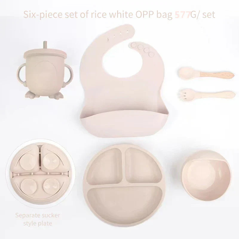 SiliconeBaby Set – Complete 6-piece Feeding Set for Babies