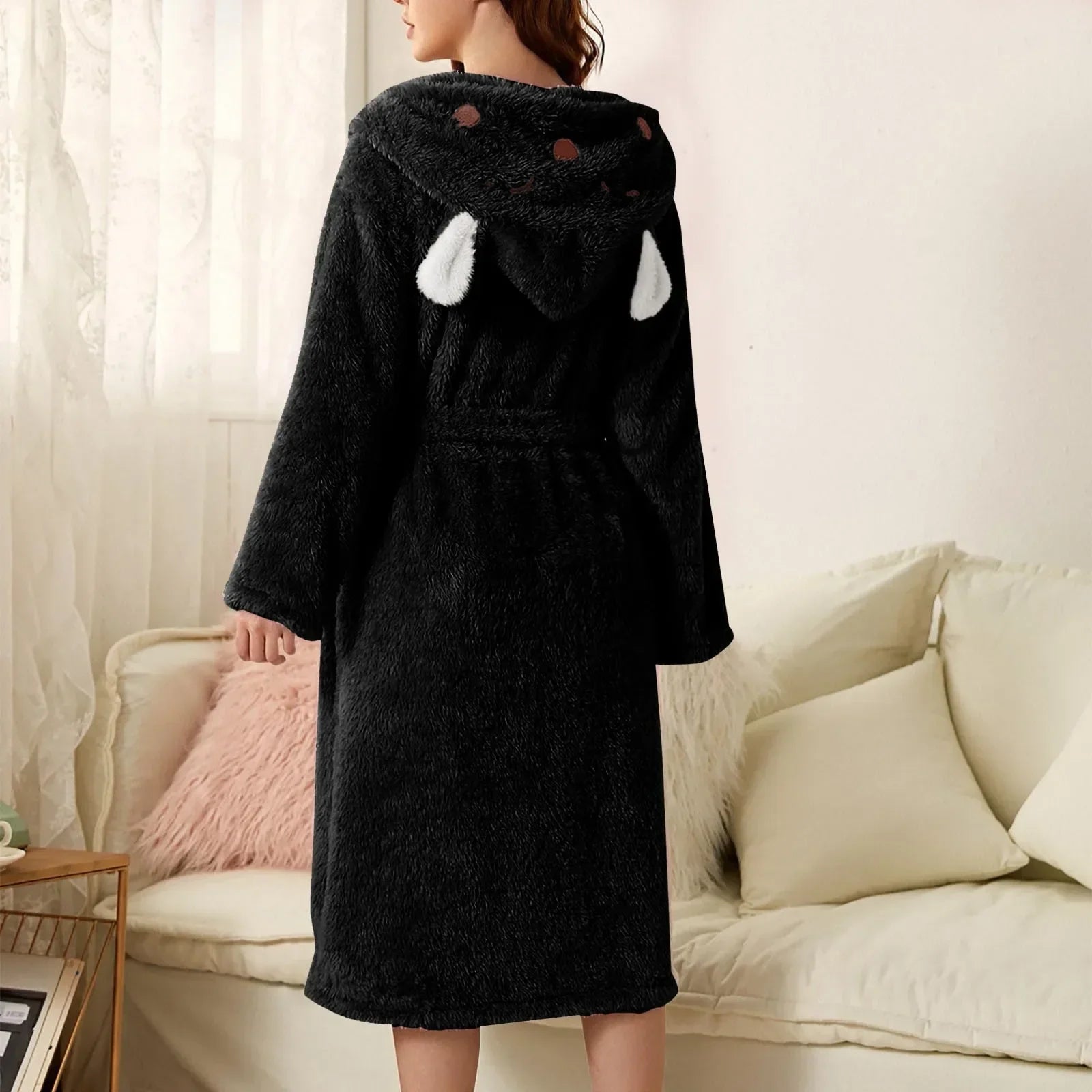 BunnyHug Bathrobe - Luxury Flannel Bathrobe with Bunny Ears