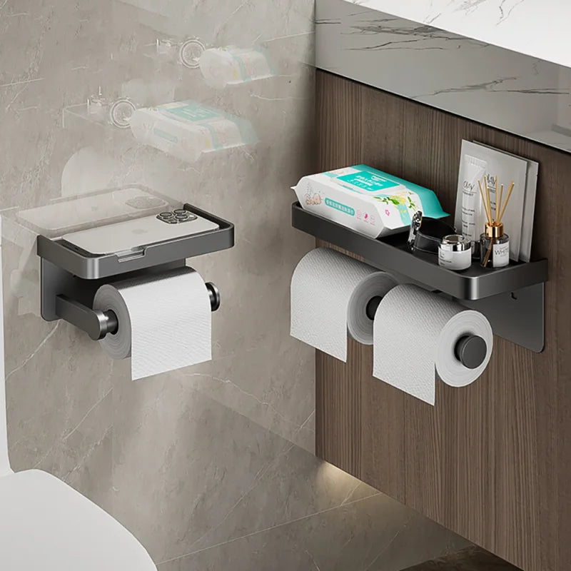 LuxeHold – Stylish Multifunctional Toilet Roll Holder