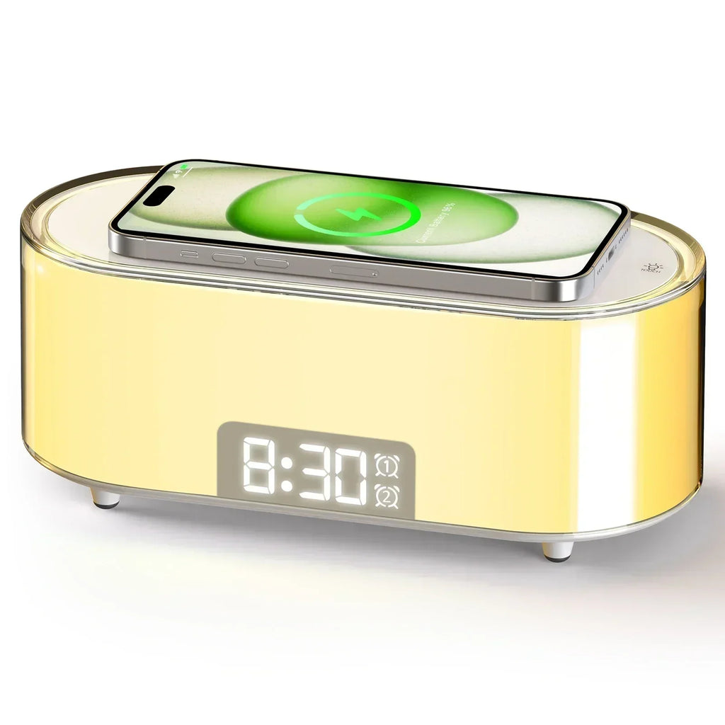 SmartCharge - Elegant Wireless Charging Station with Alarm Function