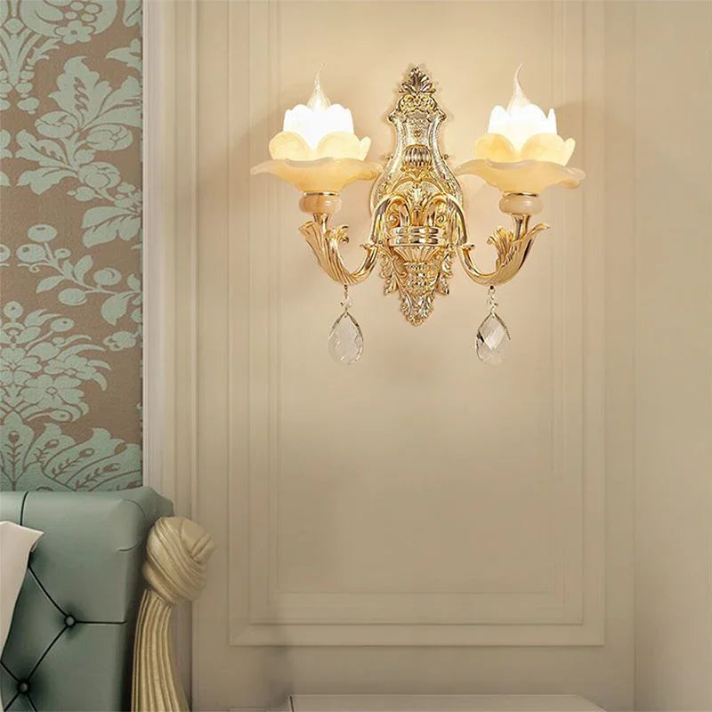 CrystalElegance - Stylish Crystal Wall Lamp for Home Decoration