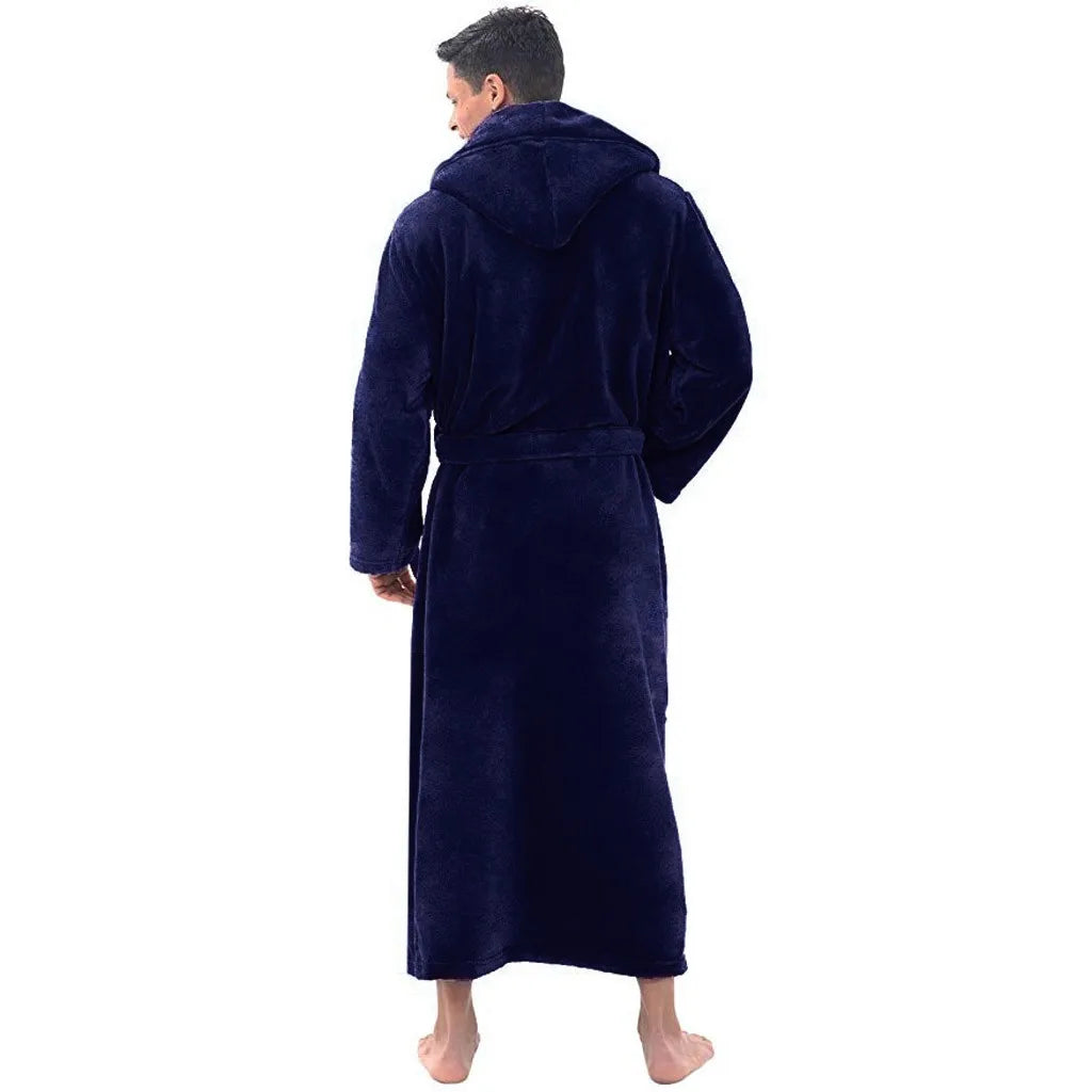 HoodedChill Bathrobe - Luxury Plush Hooded Bathrobe for Men