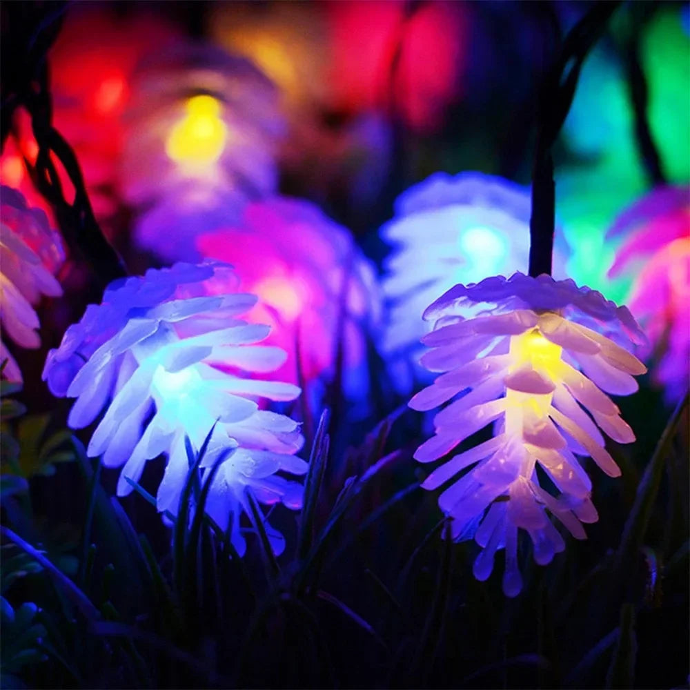 Pine Cone Solar String Lights - Magical Solar Decoration