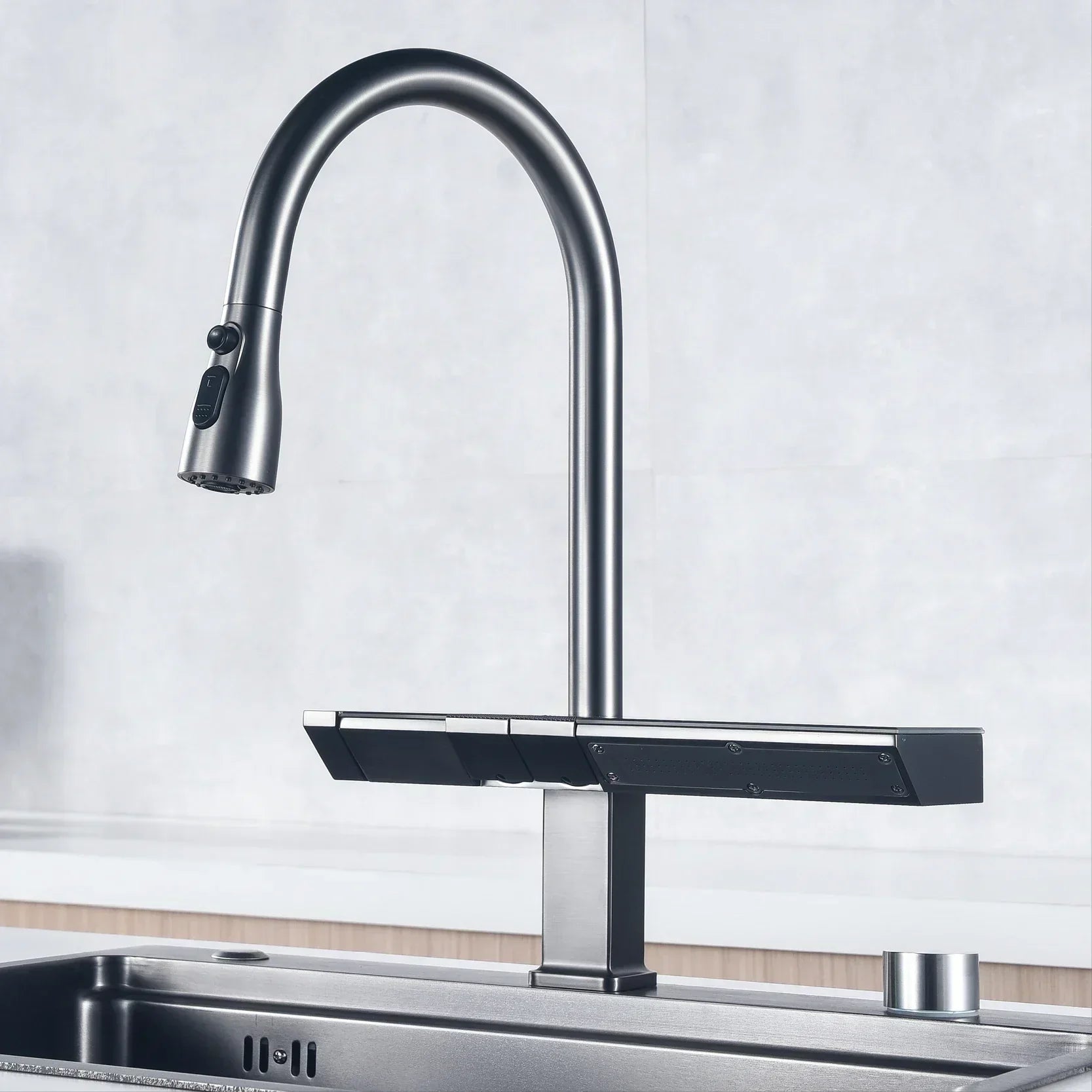 StyleStream Luxe – Modern Kitchen Faucet with Digital Design