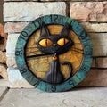 CircleDesign - Modern Wall Clock with Cat Print