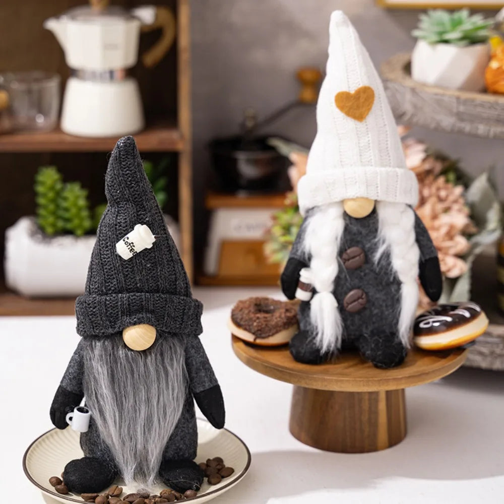Scandinavian Coffee Gnome Dolls – Atmospheric Decoration