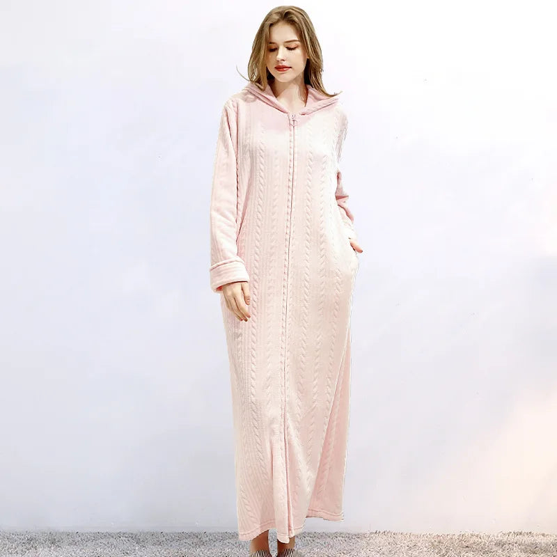 HoodedHug Bathrobe - Luxury Flannel Robe for Couples
