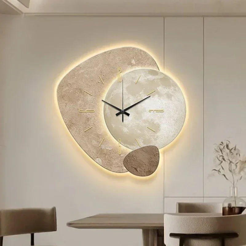 CreamWind Clock – Stylish Modern Wall Clock with LED