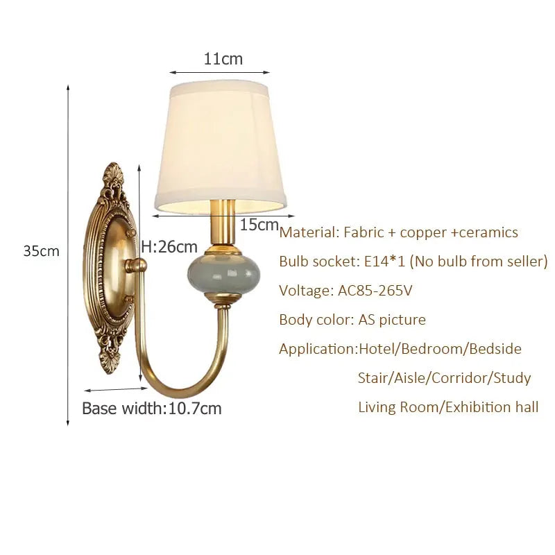 CopperGlow - Elegant Vintage Wall Lamp for Home