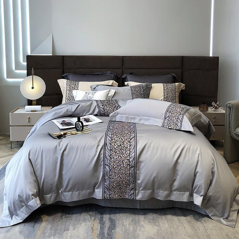 Leopard Grey – Luxury Egyptian Cotton Duvet Cover Set