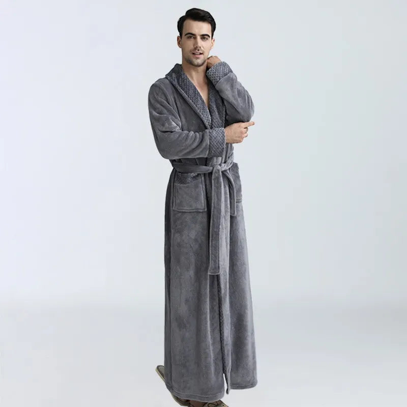 CozyNuit Bathrobe - Luxury Coral Fleece Bathrobe for Elegant Comfort