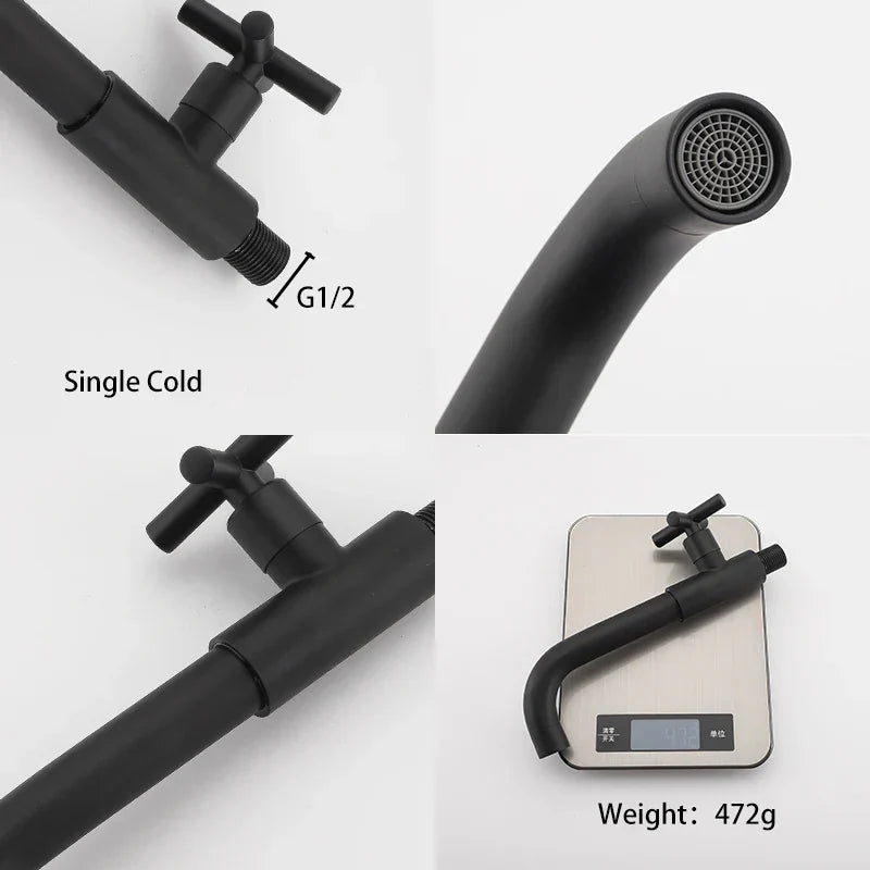 Luxury Wall-Mounted Faucet with Waterfall Design for Bathroom Renovation