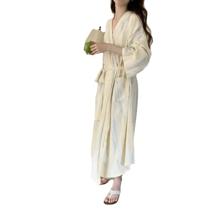 KimonoChic Bathrobe - Elegant Summer Loungewear