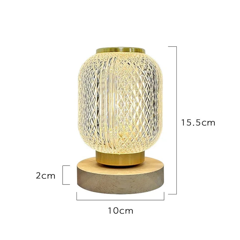 Dimmable Crystal Table Lamp - Stylish Gold Dimmable Table Lamp with Luxurious Crystal Design