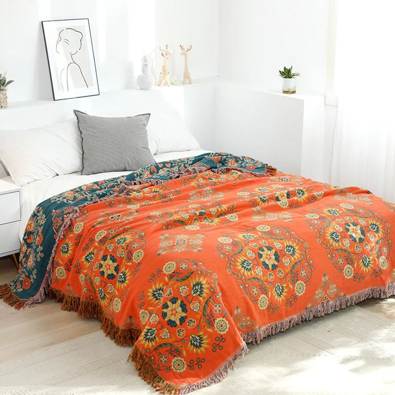 Boho Luxe Cotton Blanket - Elegance and Comfort For Your Interior