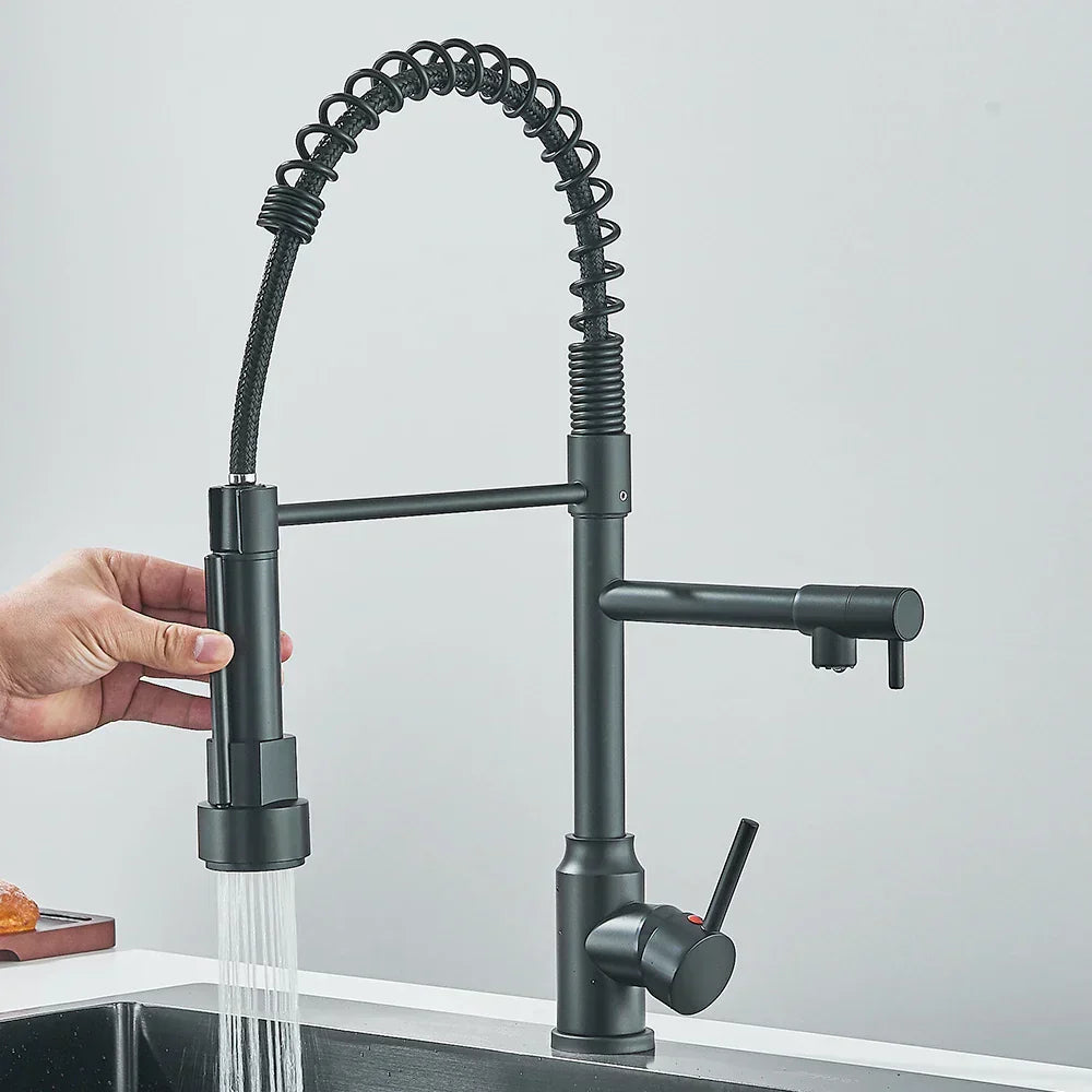 HydroFlex – Modern Kitchen Faucet with Dual Spout