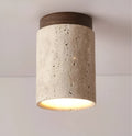 ZenElegance Wabi Sabi Luxe Plafondverlichting - Natuurlijke Travertijn LED