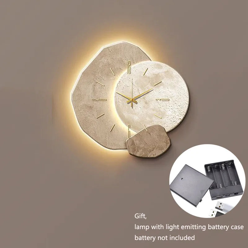 CreamWind Clock – Stylish Modern Wall Clock with LED