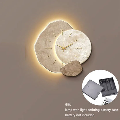 CreamWind Clock – Stylish Modern Wall Clock with LED