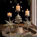StarGlow Candle Holder - Elegant Golden Decoration for the Holidays