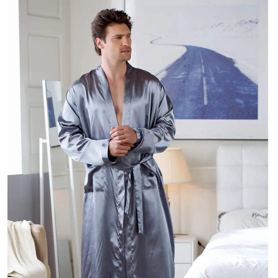 RelaxWear Bathrobe - Elegant Satin Bathrobe for Comfort