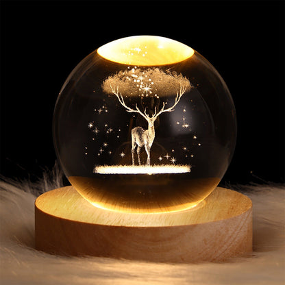 Crystal Light Ball – Enchanting Glass Ambient Light for Home