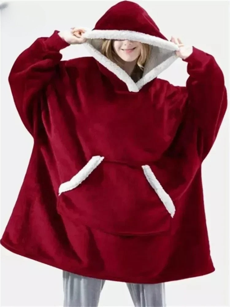 CozyWrap - Luxury Oversized Fleece Hoodie for Ultimate Comfort