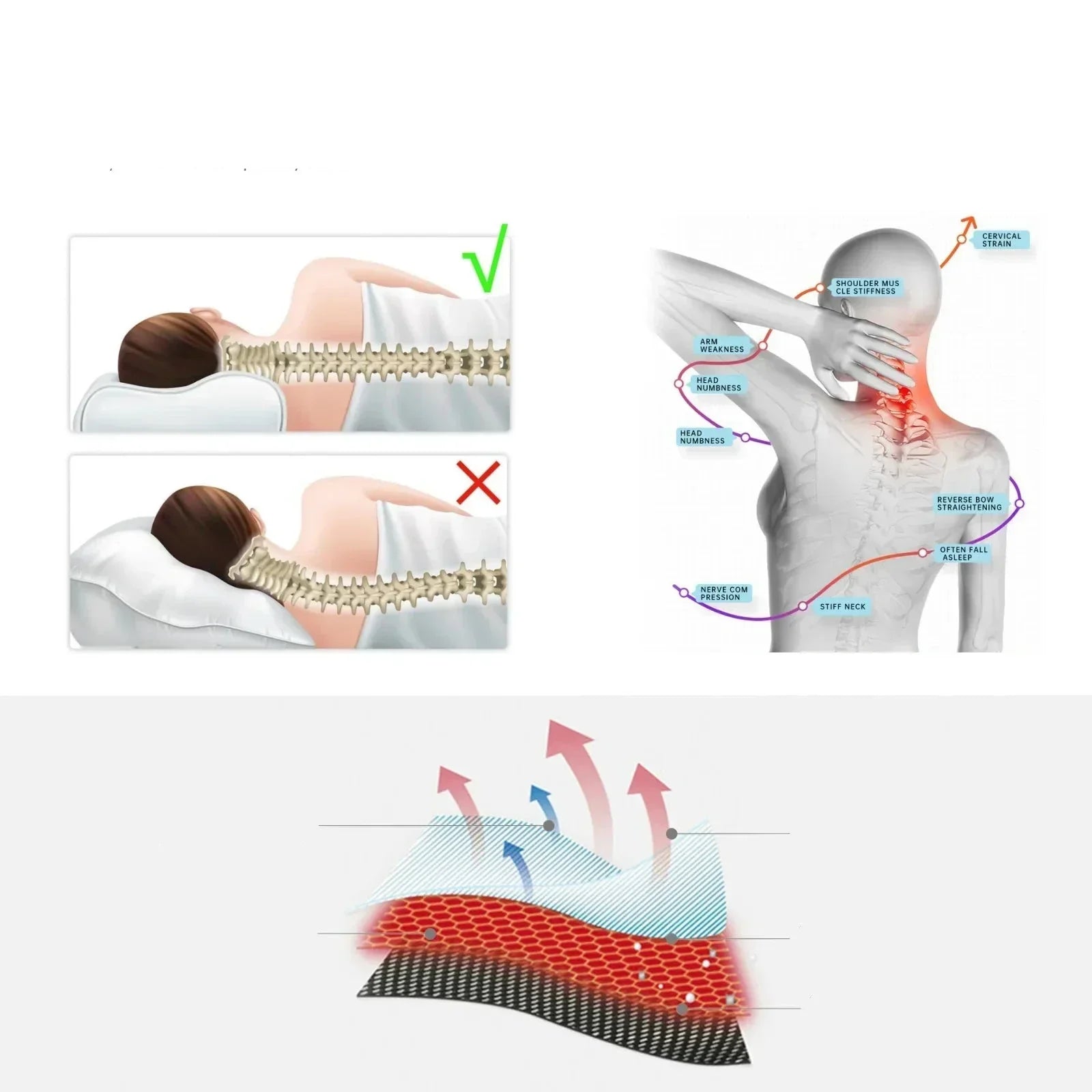 SleepHarmony - Luxury Memory Pillow with Bluetooth