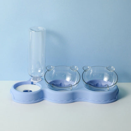 KarlFeast – Stylish 3-in-1 Cat Feeding Bowl for Pets