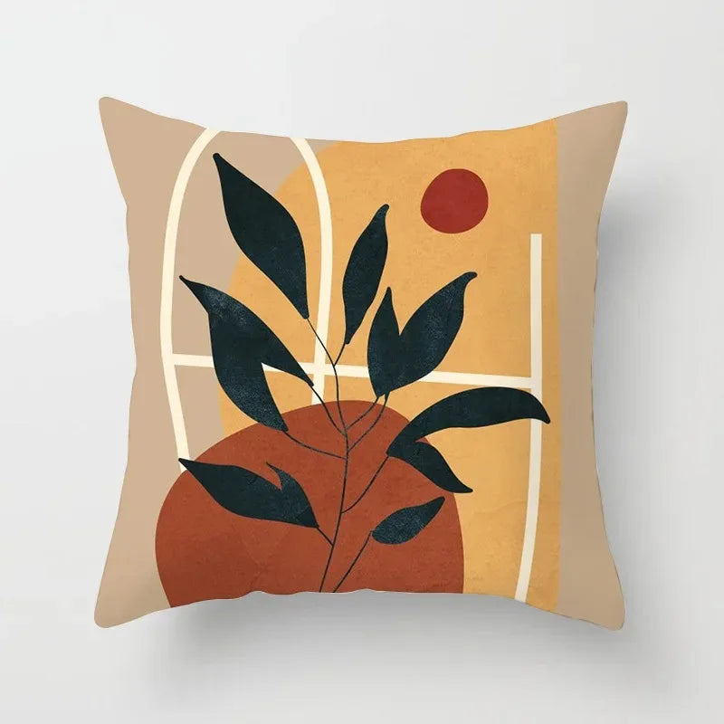 VelvetHaven Cushion Cover - Stylish Botanical Cushion Cover for a Fresh Interior Makeover
