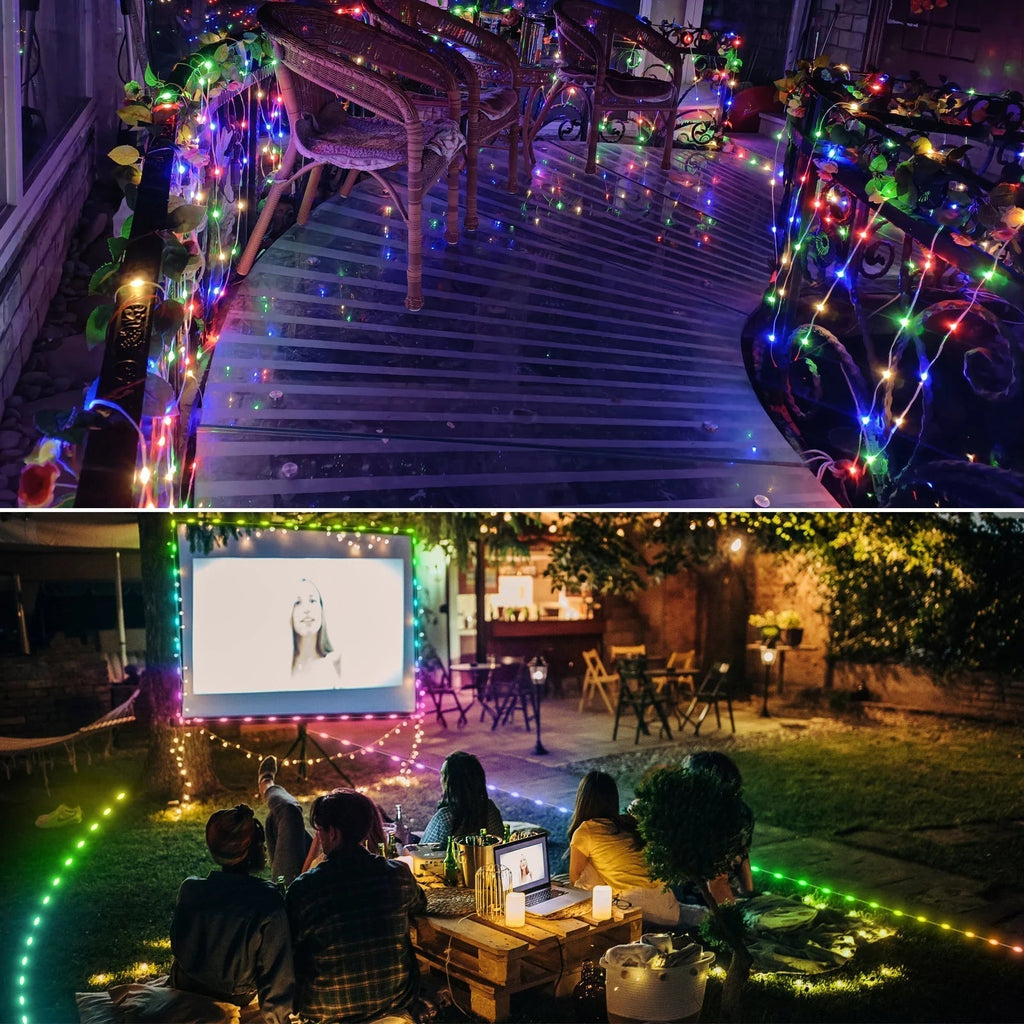 TwinkleGlow Christmas Lights - Magical RGBIC String Lights for Parties