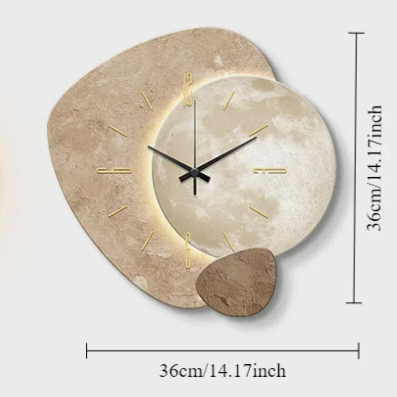 CreamWind Clock – Stylish Modern Wall Clock with LED