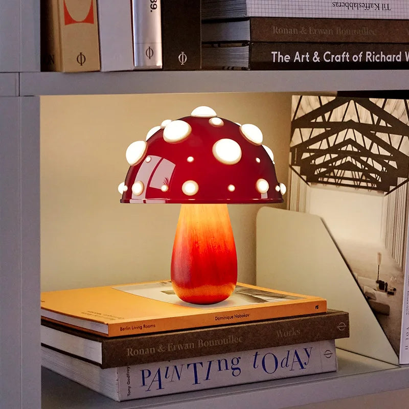 FungiLuxe - Playful Mushroom-Style LED Table Lamp