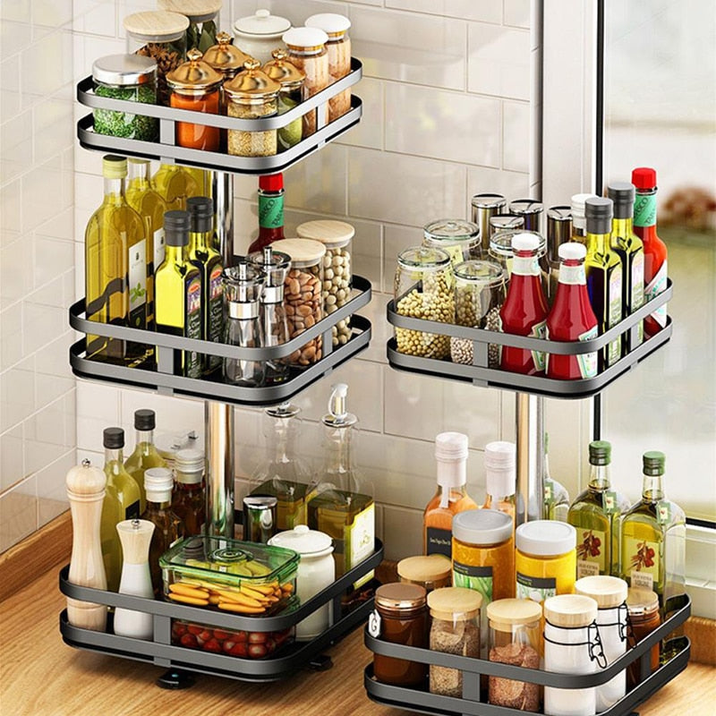 360° Rotatable Multifunctional Storage Rack
