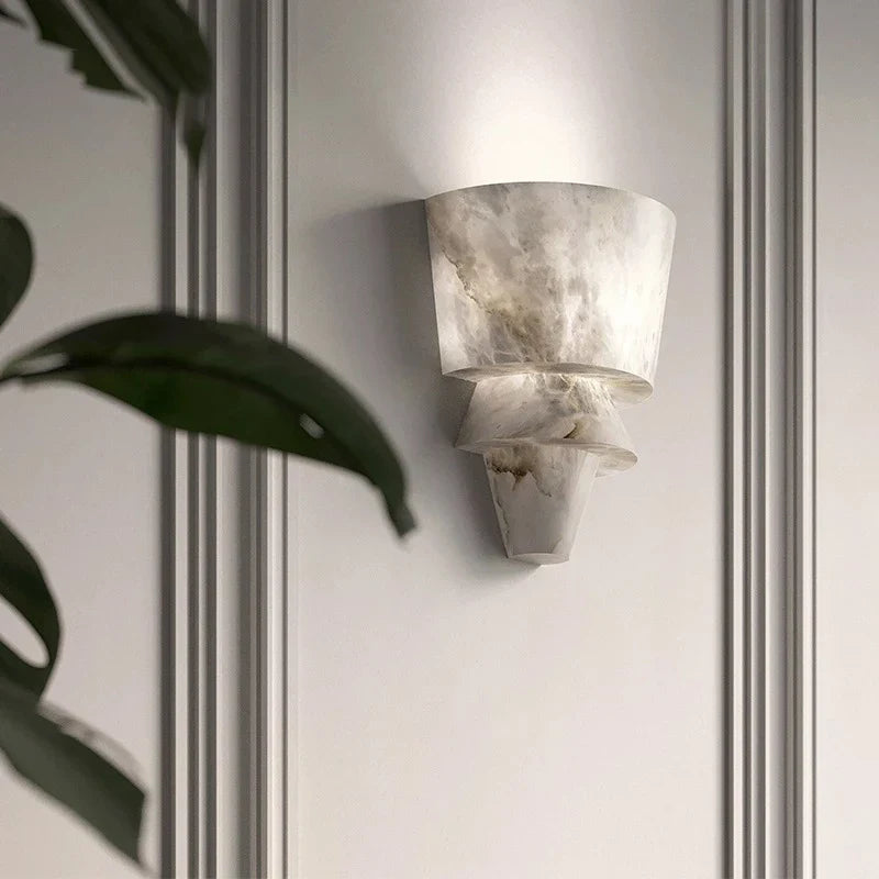 MarbleGlow Wall Light – Sleek Natural Stone Wall Lighting