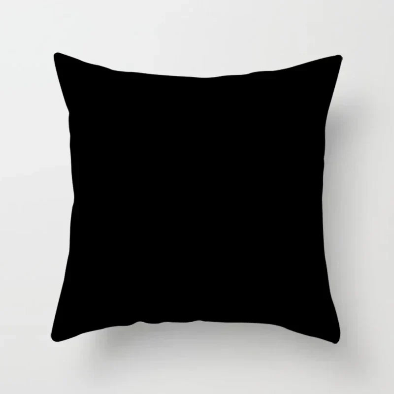Aurum Cushion Cover - Modern Black and White Cushion Cover with Abstract Art Print