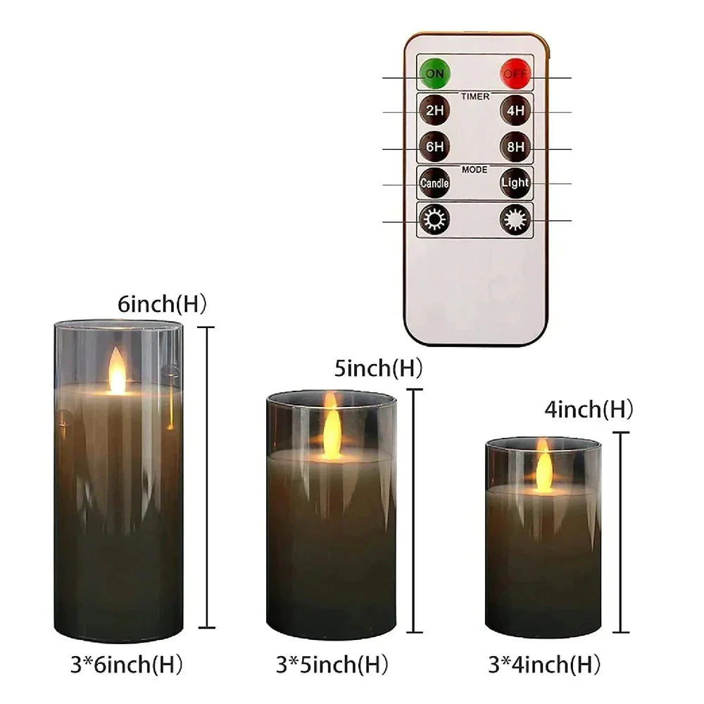 Rechargeable CandleGlow – Elegant LED Candle Set with Remote Control