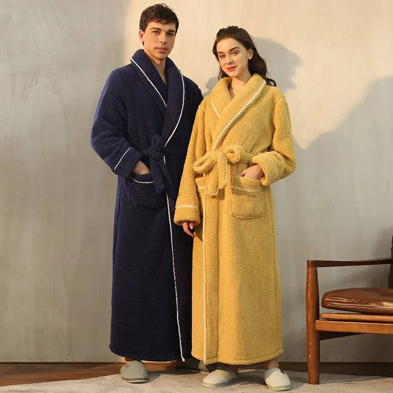 FleeceComfort Bathrobe - Luxury Flannel Bathrobe