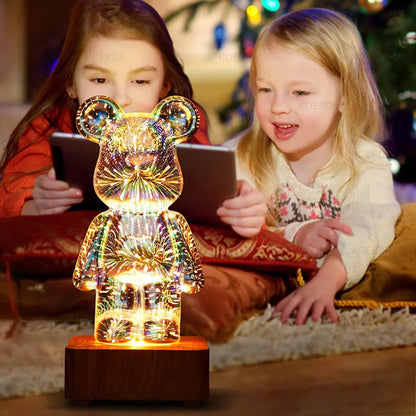 StarBear - Enchanting 3D Fireworks Effect Lamp