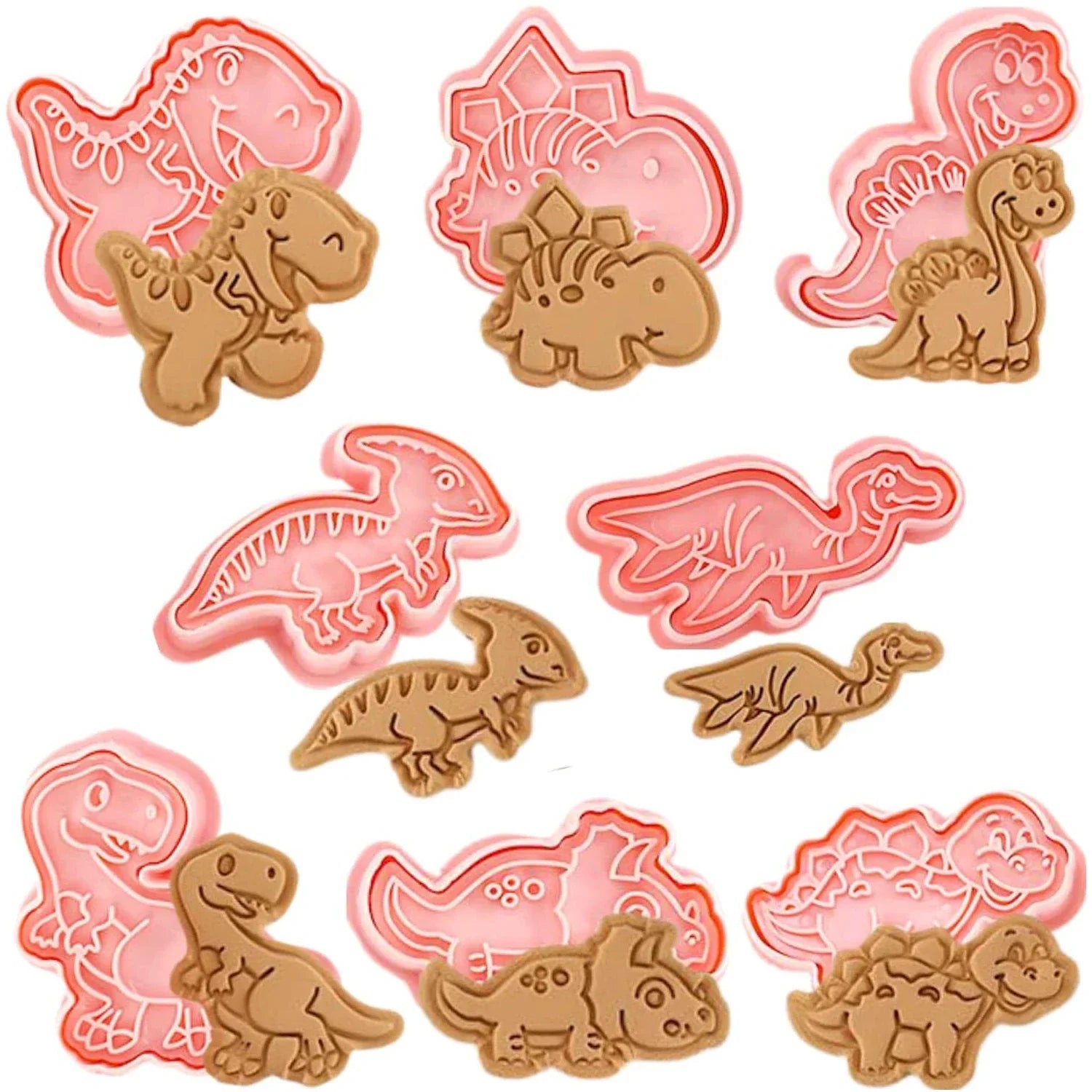 DinoBak - Fun Dino Cookie Cutter Set 8-piece