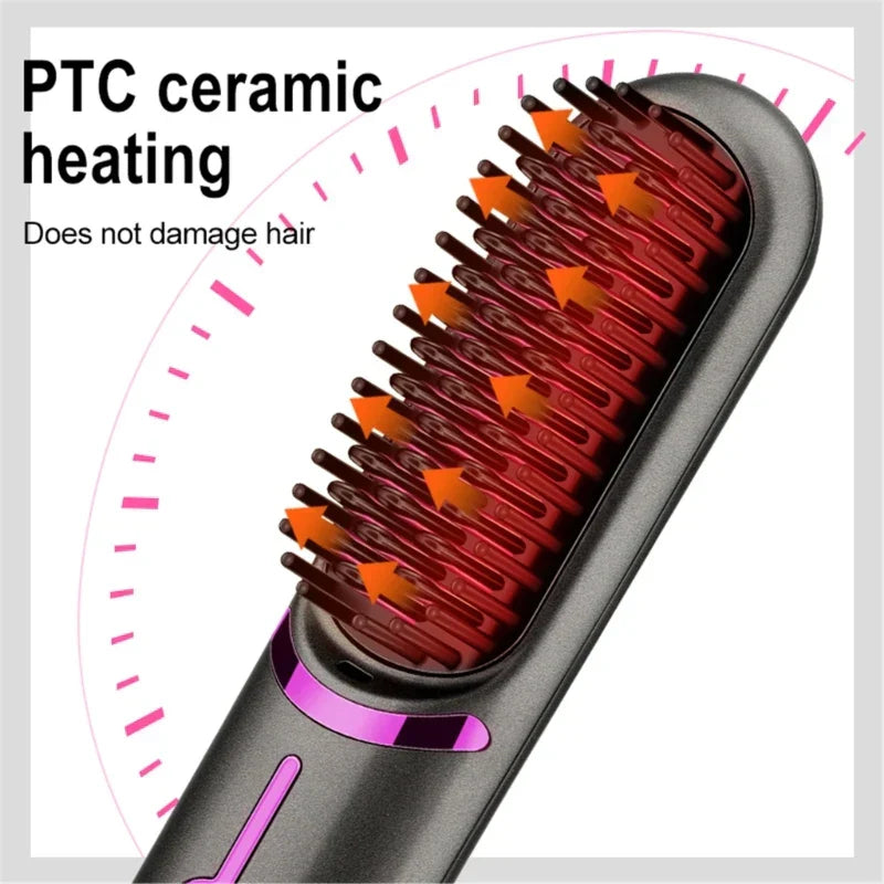 Tima Brush - Cordless Rechargeable Hair Straightening Brush
