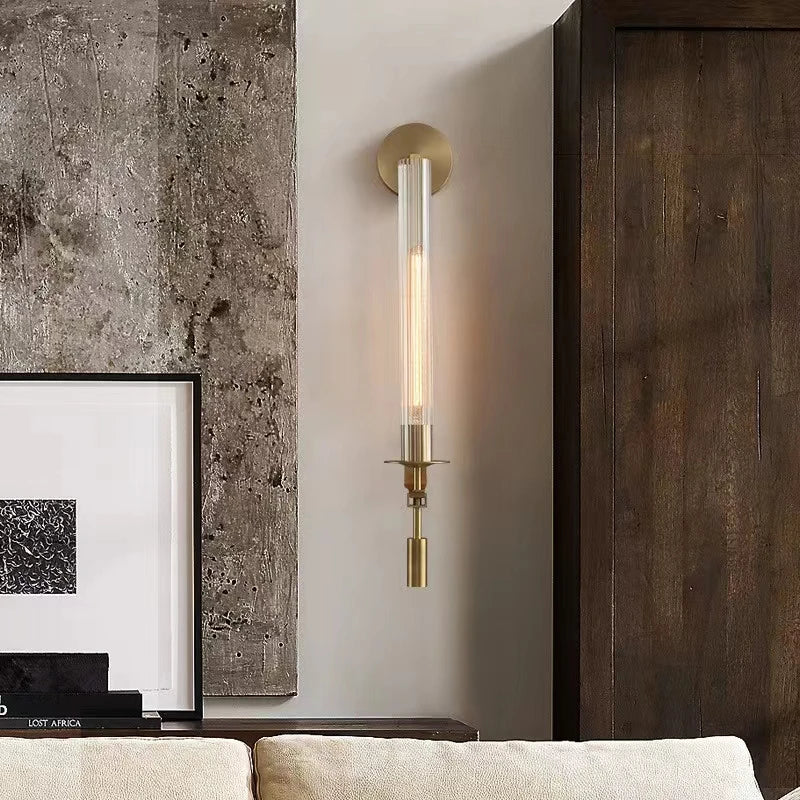 NordicGlow - Luxury Gold Wall Lamp with Glass
