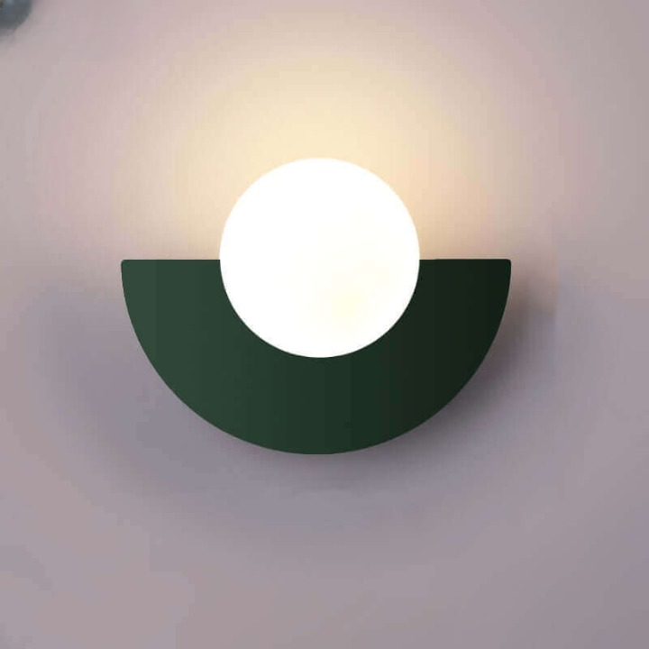 Northern Lights Charm - Half-Moon Metal Wall Lamp