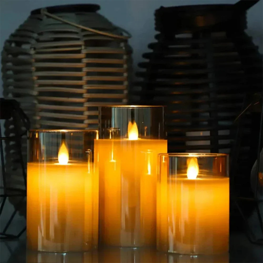 Rechargeable CandleGlow – Elegant LED Candle Set with Remote Control