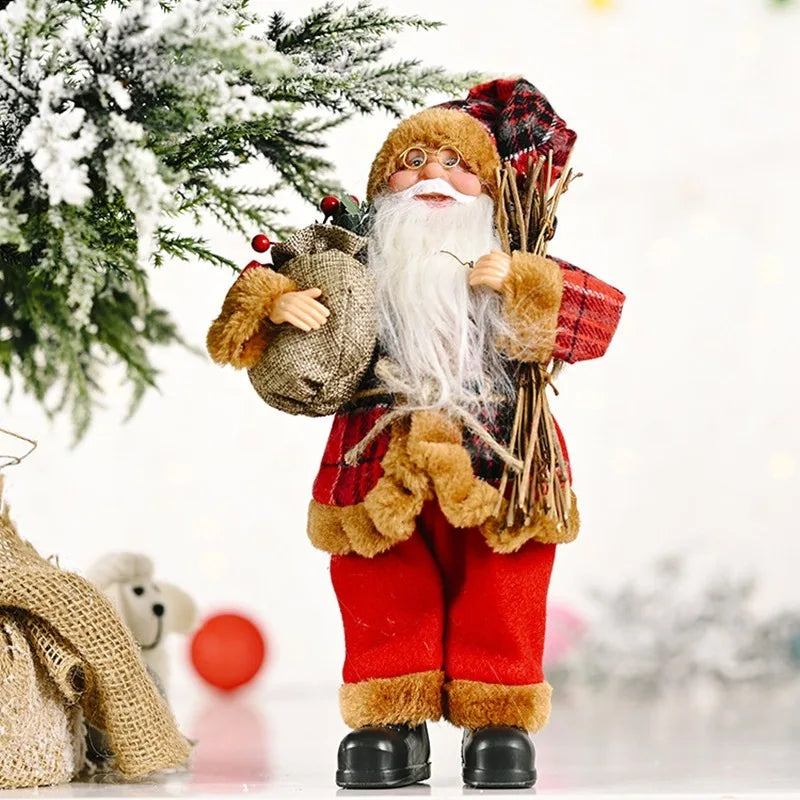 PoupeeFestive Santa Plush - Cute Santa Claus for Decoration